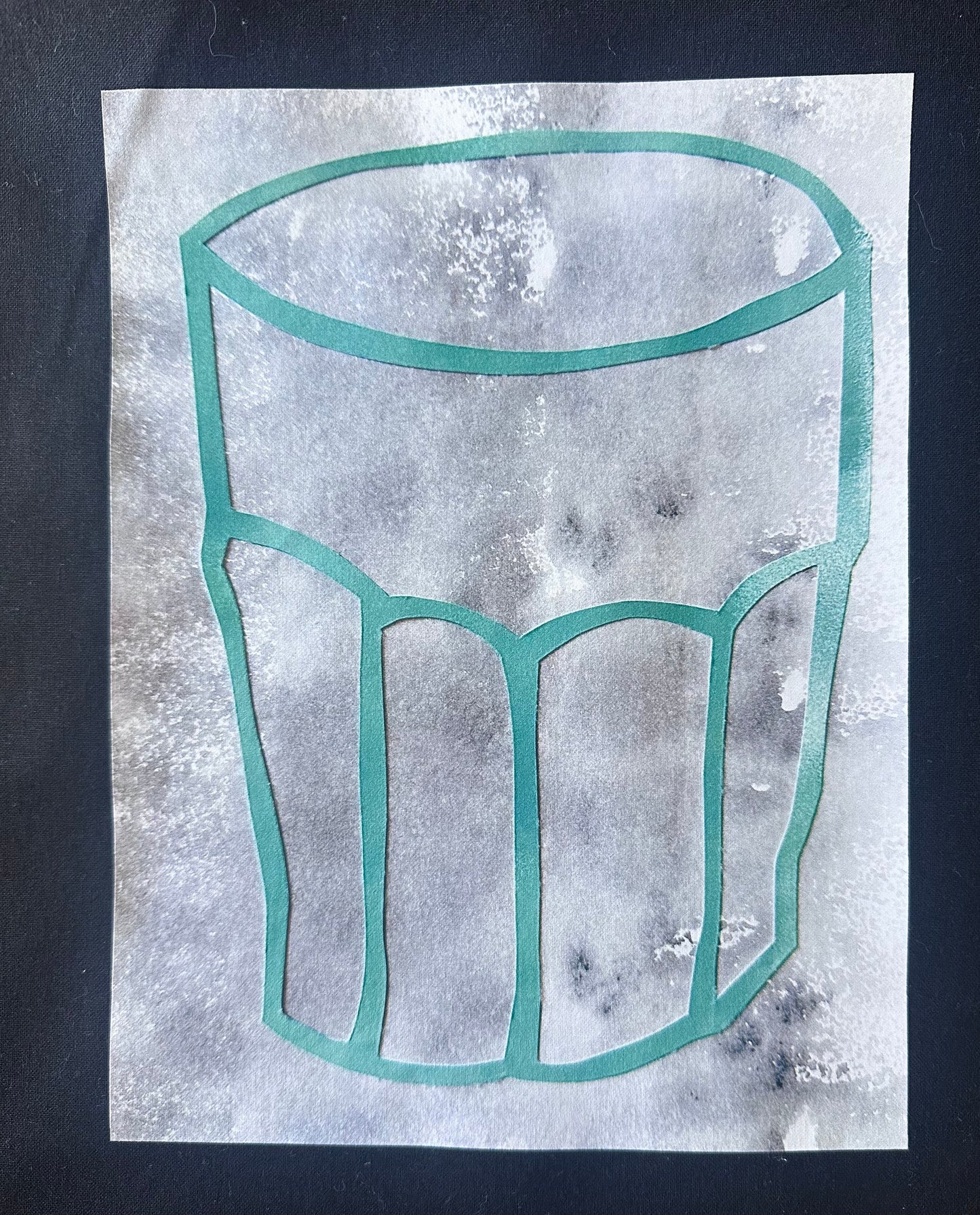 Totebag GLAS GRÜN schwarz