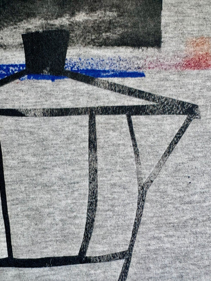 T-Shirt KAFFEE L grau méliert