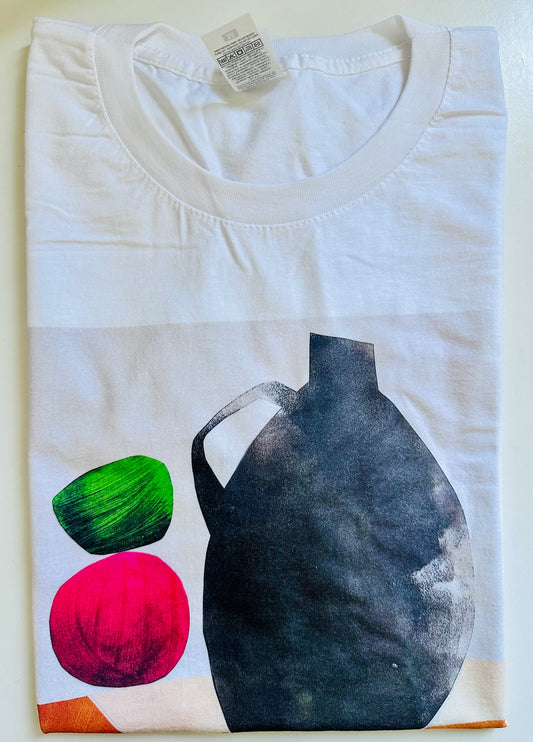 T-Shirt SCHWARZER KRUG M weiss