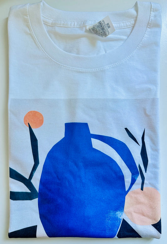 T-Shirt BLAUER KRUG L weiss